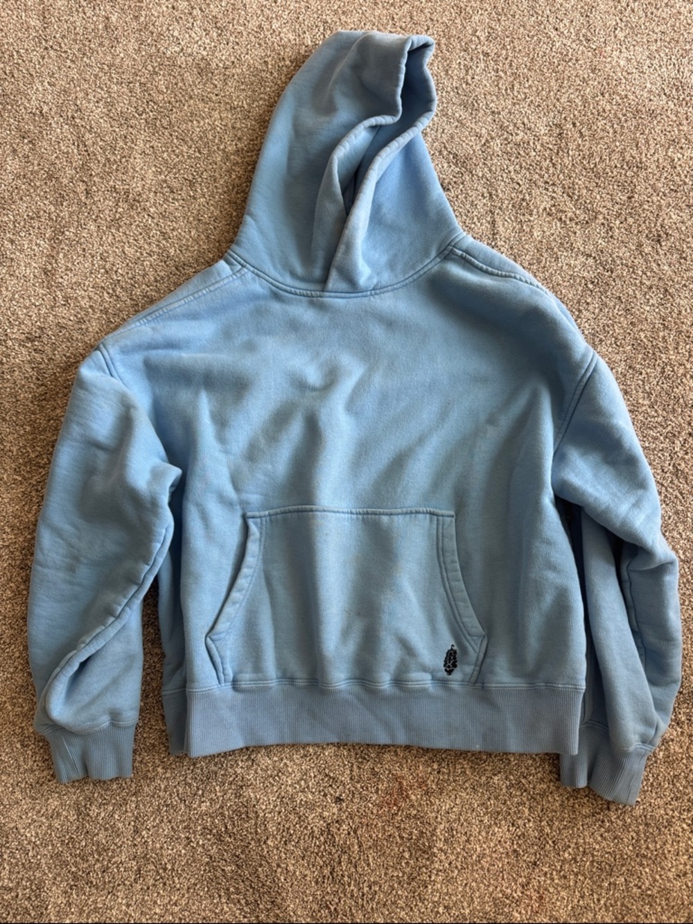 FP Movement-A Cut Above Hoodie- by Free People Light Blue Pullover Hoodie